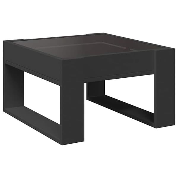 vidaXL Infinity LED sofabord sort 50x53x30 cm