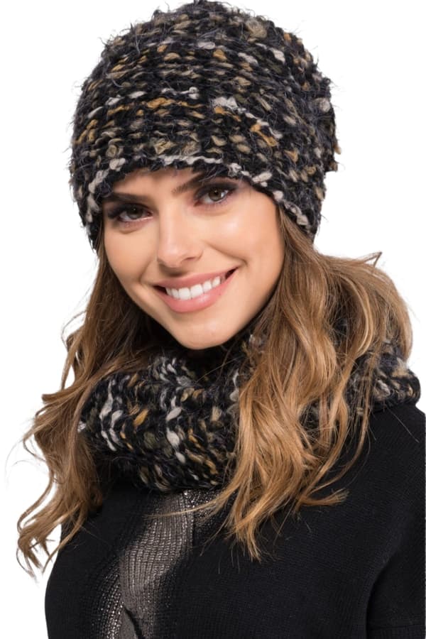 CARINI - dame vinterhue med fleece, sort