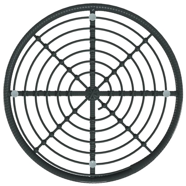 vidaXL havemøbelsæt med 5 dele, sort, polyrattan