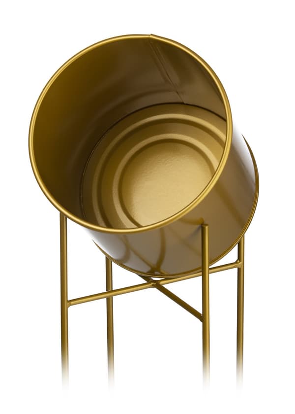 Blomstativ med lock 95 cm guld
