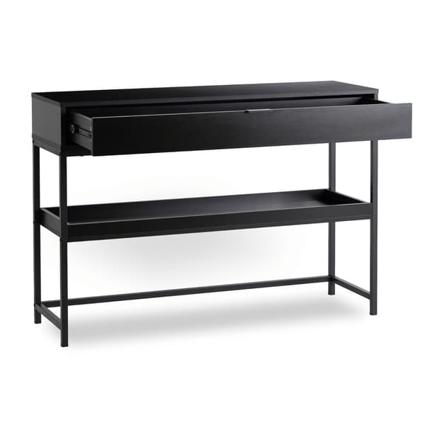 RUBY 100 cm hallkonsol med hyllplan, svart, modern
