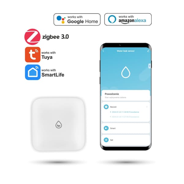 MINI Zigbee Tuya oversvømmelsessensor