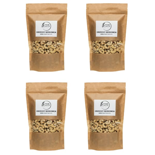 Sæt - 4x Cashewnødder 500g