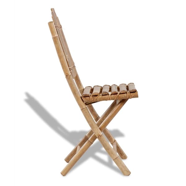 vidaXL Hopfällbara trädgårdsstolar, set om 4, bambu