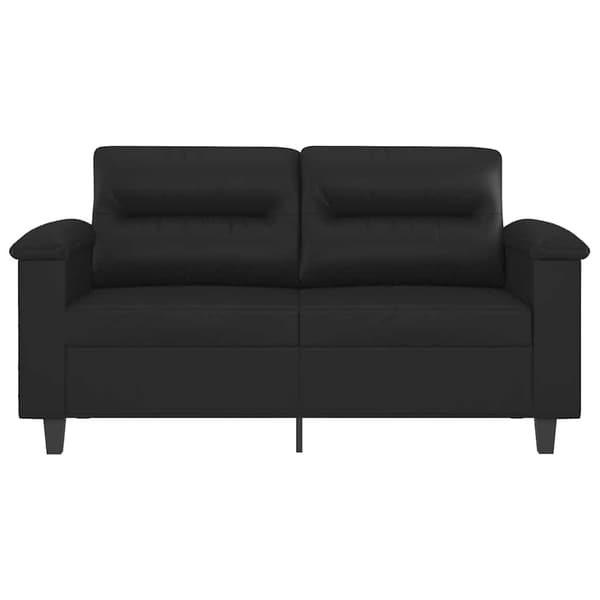 vidaXL 2-personers sofa, sort, 120 cm, kunstlæder
