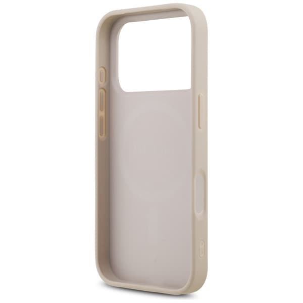 Guess Læder 4G Triangle Strass MagSafe-etui til iPhone 17 Pro - Lyserødt