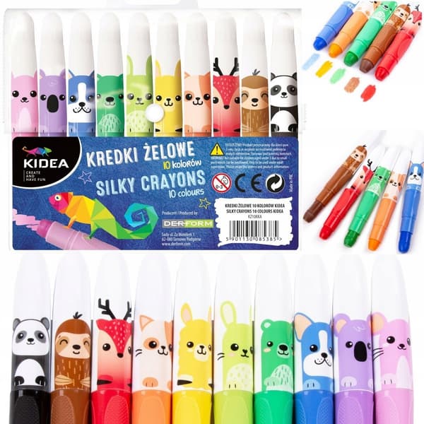 KIDEA 5385 10-FARVER GEL KRIDT