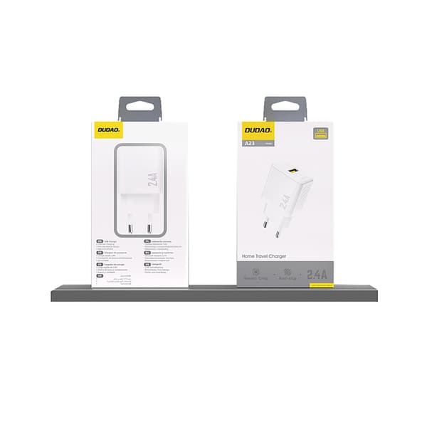 2.4A USB-A vægoplader - Hvid