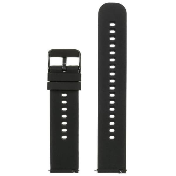 Gummirem til ur U27 - sort/sort - 18mm