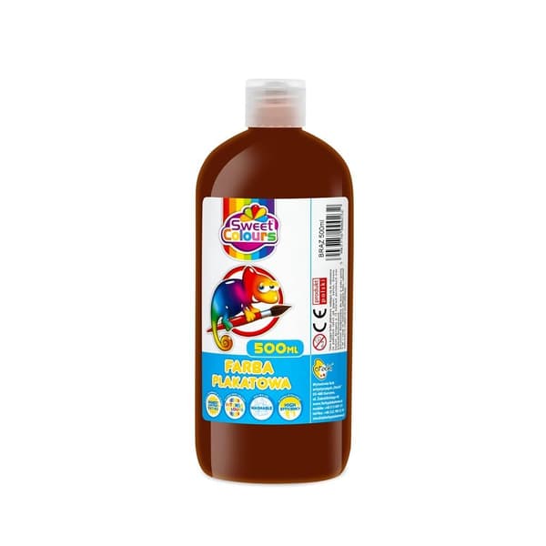 Mørkebrun plakatmaling 500ml