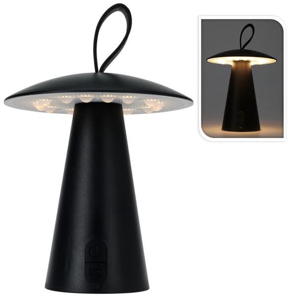 USB LED-pöytävalaisin musta 17 cm