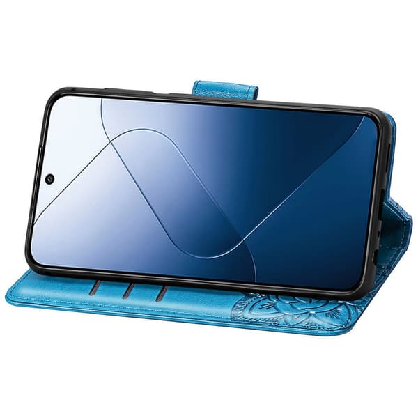 Flip-etui til Xiaomi 14T Pro, Butterfly, blå