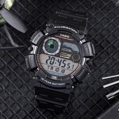 HERREKLOCKA CASIO Digital Månfas WS-1500H-1A + LÅDA