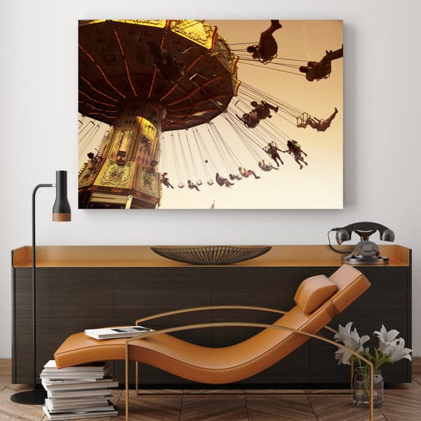 Canvastavla Nöjespark Karusell 60x40 cm