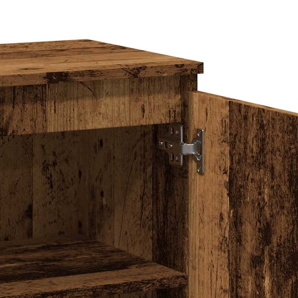 vidaXL kommode, antik træ, 60x35x70 cm, træbaseret materiale