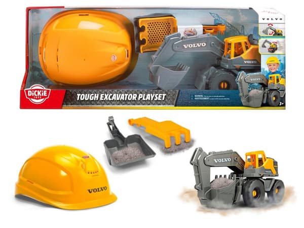 Volvo-kaivinkone kypärällä 28 cm