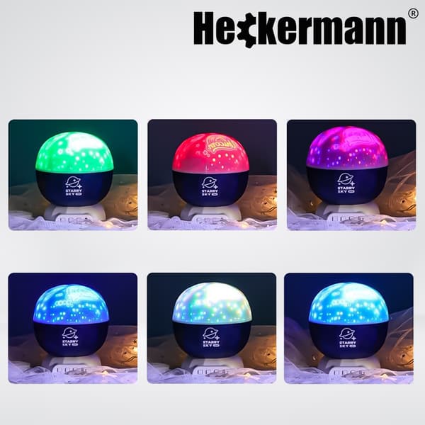 Heckermann 168K-W Blå LED Stjerneprojektor