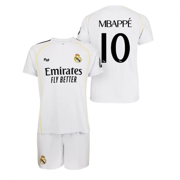 Real Madrid tröja shorts junior Mbappé box RM25B1 152 vit