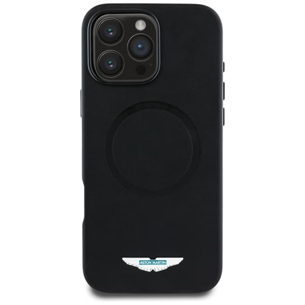 Aston Martin HC FW Logo MagSafe-cover til iPhone 16 Pro Max, sort