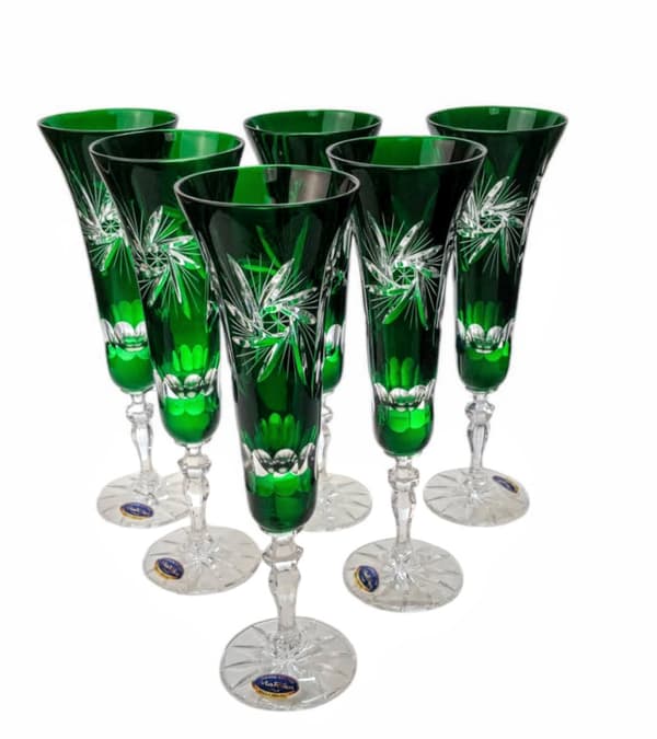 Smaragdkristall champagneglas 170 ml Olive Grinder