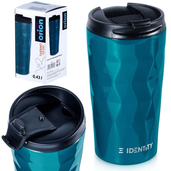STÅLTERMOKUS BLÅ TIL KAFFE TE TERMOFLASKE 430 ML