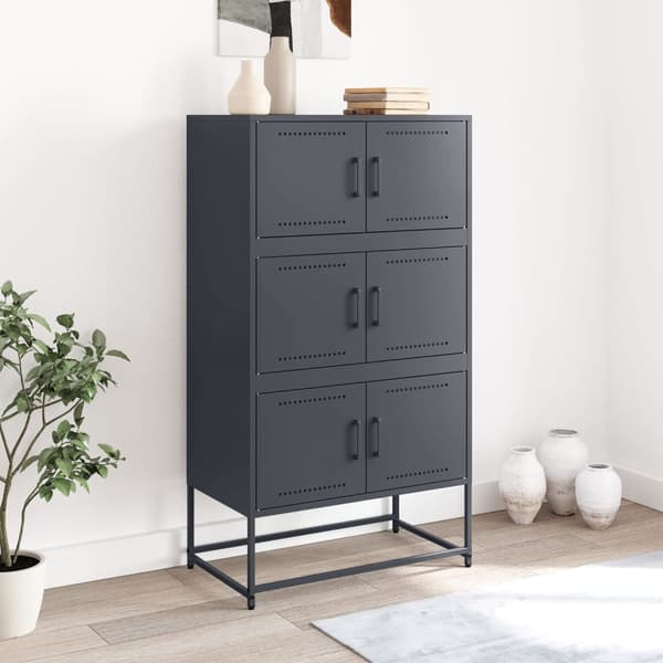 vidaXL skab antracit 68,5x38,5x123,5 cm stål