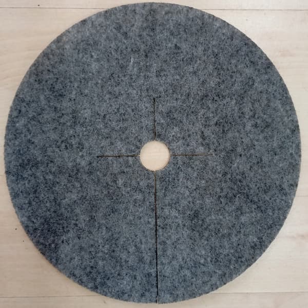 Filtskiva för ogrässkydd, mulching, grå, diameter 40 cm