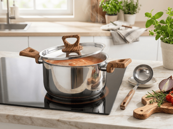 BRUNO GRYDE I RUSTFRIT STÅL 18 CM 2,6L MED P