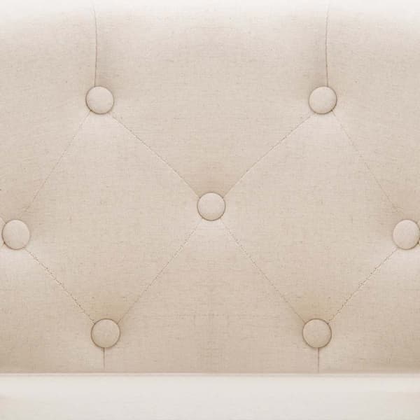 vidaXL lænestol, beige, stof