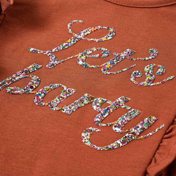Børne langærmet T-shirt, cognac 140