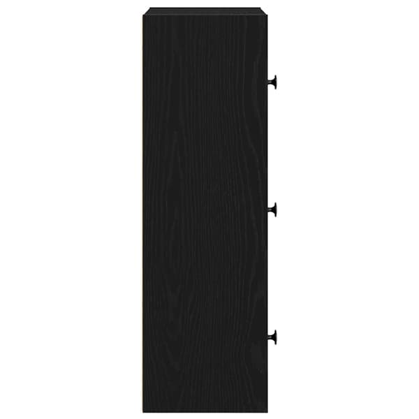 vidaXL bogreol sort egetræ 40x24x77 cm
