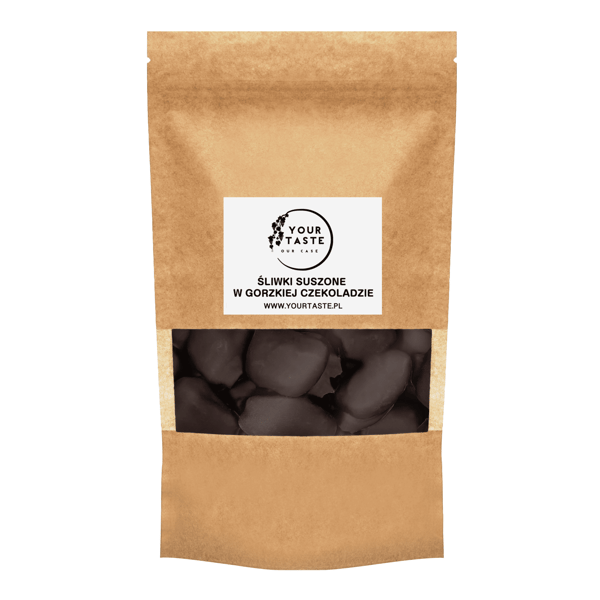 Tørrede blommer i mørk chokolade 1 kg