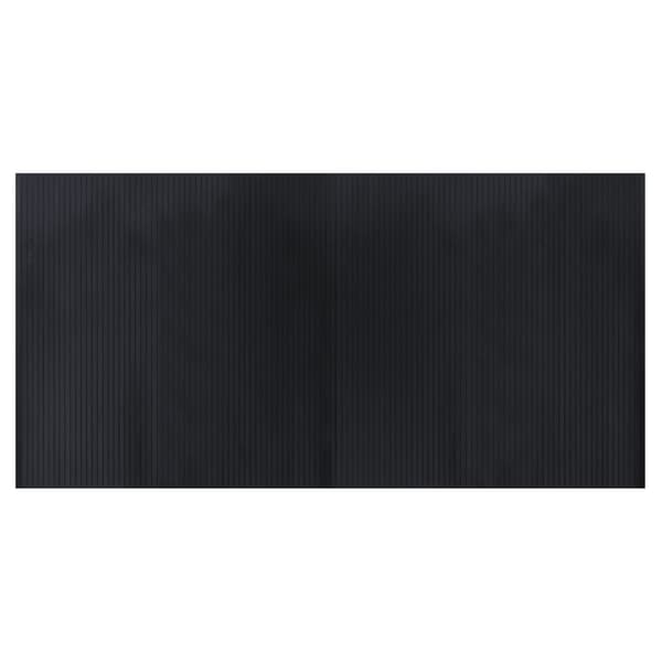 vidaXL Suorakulmainen matto, musta, 100x200 cm, bambu