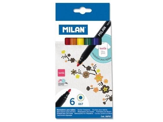 MILAN tekstiltuscher, 6 farver