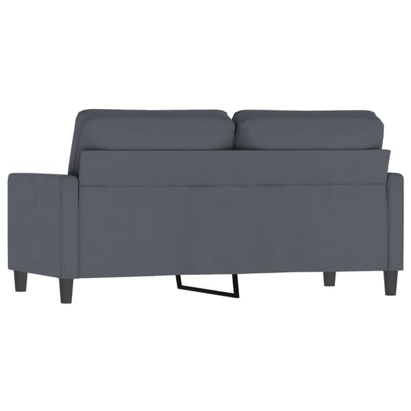 vidaXL 2-sitssoffa mörkgrå 140 cm klädd i sammet