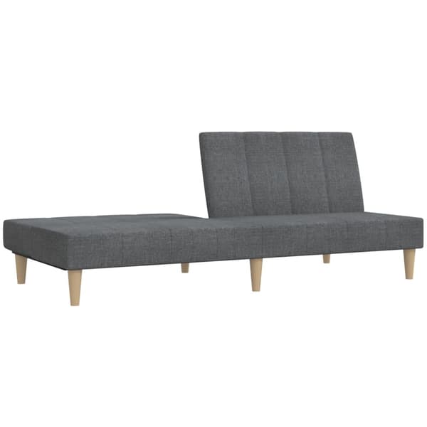 vidaXL 2-sits bäddsoffa, ljusgrå, klädd i tyg