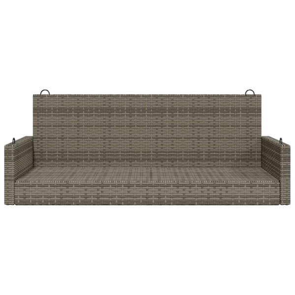 vidaXL Keinutuoli, harmaa, 119x56x48 cm, polyrottinki