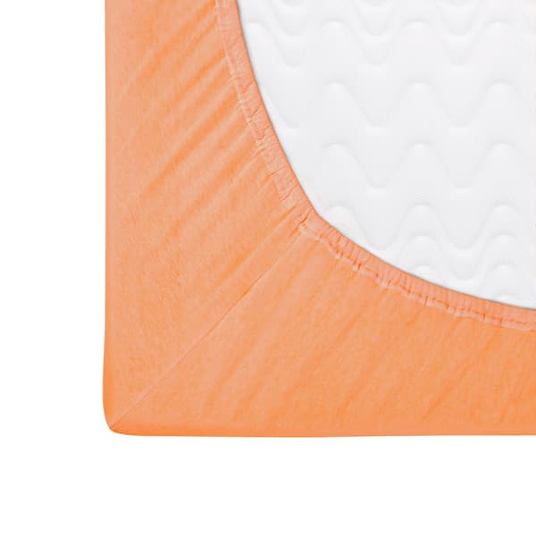 Dra-på-lakan 140x200 elastiskt JERSEY 100% BOMULL orange