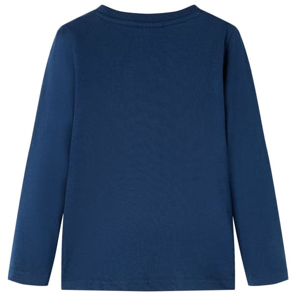 Barn långärmad T-shirt, marinblå, 116