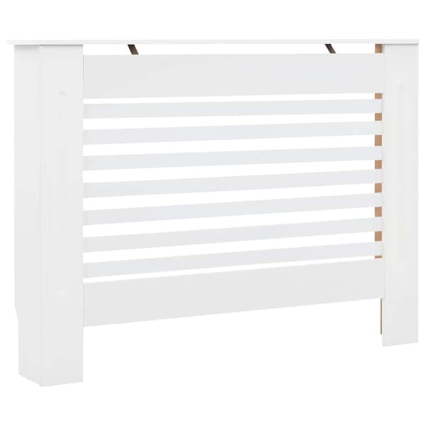 vidaXL Radiatorskydd vit 112x19x81,5 cm MDF