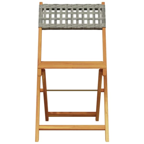 vidaXL foldbare havestole, sæt med 6, grå, polyrattan og træ