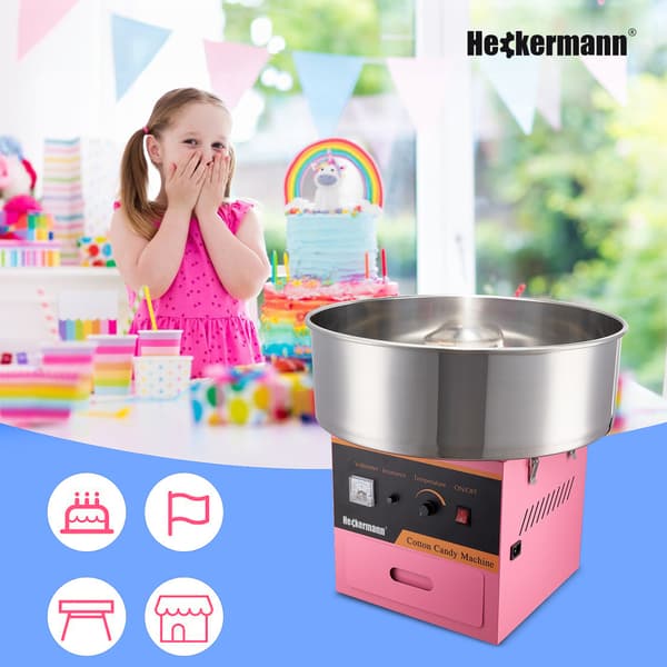 Heckermann TSMHTJ lyserød candyflossmaskine