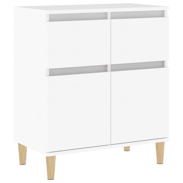 vidaXL kommode, hvid, 60x35x70 cm, træbaseret materiale
