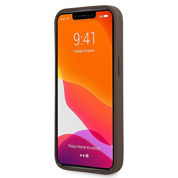 Guess 4G cover med ringholder til iPhone 13 Pro / 13, brun