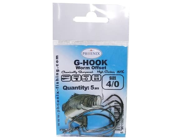 Offset G-krokar - #4/0 - kemiskt slipade - PHX-B23-4/0 - 5 st.
