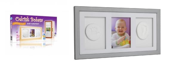 Babytryckset - Ram med lera, silver