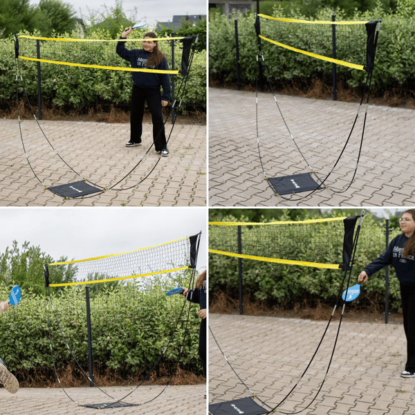 Bærbart 3x1,5m foldbart badminton volleyball tennisnet