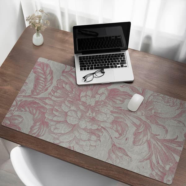 Slitstark spelmatta blommig retroprydnad 120x60 cm