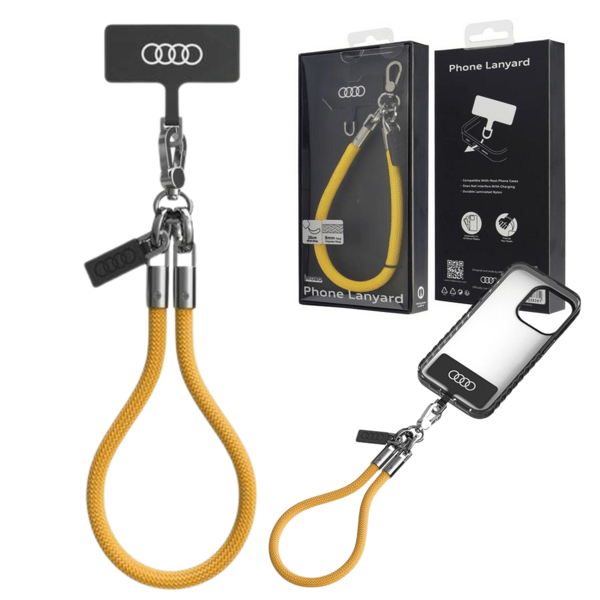 Audi universal axelrem för telefon 28cm 8mm, gul