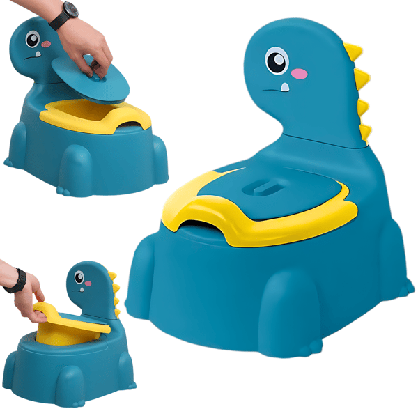 Aftagelig barnepotte formet som dinosaurus